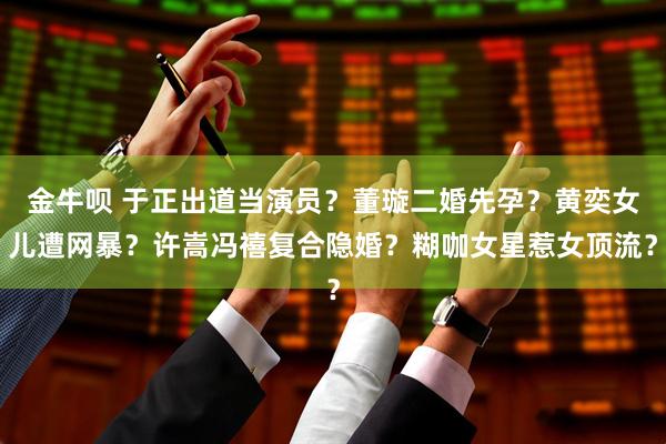 金牛呗 于正出道当演员？董璇二婚先孕？黄奕女儿遭网暴？许嵩冯禧复合隐婚？糊咖女星惹女顶流？