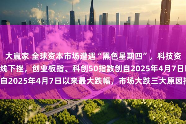 大赢家 全球资本市场遭遇“黑色星期四”，科技资产遭剧烈抛售！A股全线下挫，创业板指、科创50指数创自2025年4月7日以来最大跌幅，市场大跌三大原因找到了！